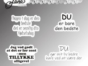 BLS1267 By Lene Stempel, Danske tekster, Dagen i dag er den .....