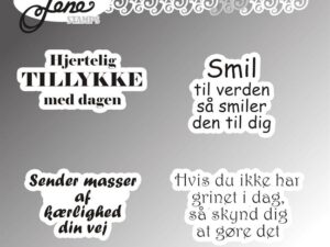 BLS1268 By Lene Stempel, Danske tekster, Hjertelig Tillykke med dagen