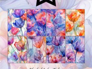 PFA206 Paper Favourites, Papirsblok A5, Alcohol Ink - Tulips