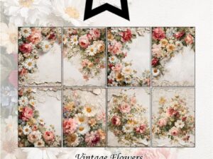 PFA608 Paper Favourites, Papirsblok A6, Vintage Flowers