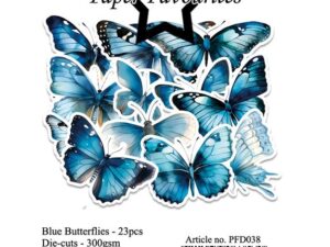PFD038 Paper Favourites Die-Cuts, Blue Butterflies - Blå Sommerfugle