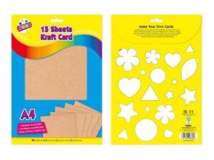 6884 Kvistkarton A4 15 ark, Genbrugslook/Natur Farvet (Kopier)