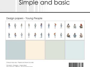 SBP559 Simple and Basic Design Papirblok 15 x 15 cm, Young People