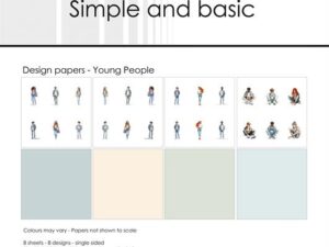 SBP759 Simple and Basic Design Papirblok 30 x 30 cm, Young People