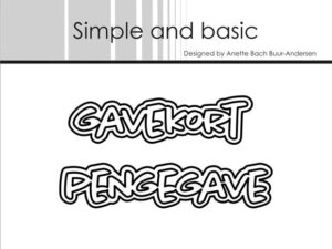 SBD629 Simple and Basic die, Tekstdie: Gavekort/Pengegave