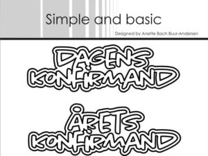 SBD630 Simple and Basic die, Tekstdie: Dagens konfirmand/Årets konfirmand