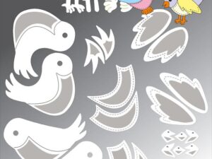 BLD1821 By Lene Die Cut/Emb, Birds - Fugle