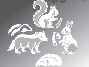 BLD1823 By Lene Die Cut/Emb, Forest Firends - Skovens Dyr