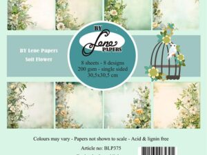 BLP375 By Lene Papirblok 30 x 30 cm, Soft Flowers