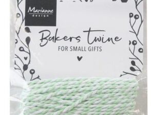 CA3227 Marianne Design - 5m Bakers Twine/Snor, Mint/White - Lysegrøn/Hvid