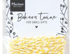 CA3228 Marianne Design - 5m Bakers Twine/Snor, Yellow/White - Lysegul/Hvid