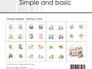 SBP562 Simple and Basic Design Papirblok 15 x 15 cm, Spring Is Near
