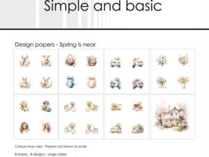 SBP762 Simple and Basic Design Papirblok 30 x 30 cm, Spring Is Near