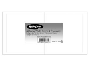 SS135 HobbyGros Storage - Kort/Kuverter - 6x6"/15,2x15,2cm, Snow White - Snehvid