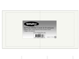 SS136 HobbyGros Storage - Kort/Kuverter - 6x6"/15,2x15,2cm, Pure White