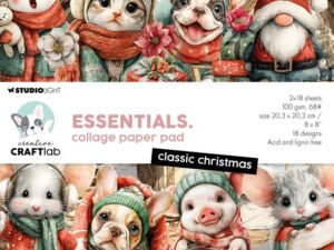 CCL-ES-CPP498 StudioLight Paper Pad 20 x 20 cm. - Classic Christmas