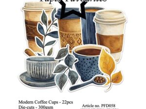PFD058 Paper Favourites Die-Cuts, Modern Coffee Cups - Kaffekopper