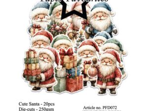PFD072 Paper Favourites Die-Cuts, Cute Santa - Søde/nuttede Julemænd