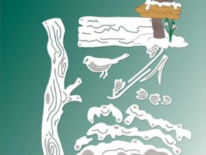 BLD1892 By Lene Die Cut/Emb, Winter Sign - Vinterskilt
