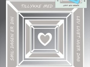 BLD1893 By Lene Die Cut/Emb, Square Frame - Firkantet Ramme