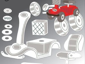 BLD1898 By Lene Die Cut/Emb, Mobility Scooter - El Scooter