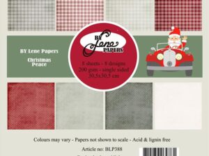 BLP388 By Lene Papirblok 30 x 30 cm, Christmas Peace - Julefred