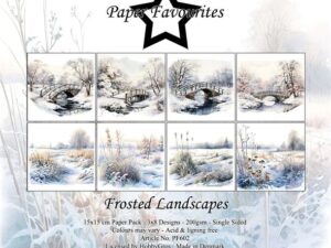 PF602 Paper Favourites, Papirsblok 15x15, Frosted Landscapes - Vinter landskaber