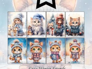 PFA647 Paper Favourites, Papirsblok A6, Cozy Winter Friends - Vinter Venner