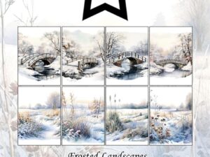 PFA648 Paper Favourites, Papirsblok A6, Frosted Landscapes - Vinter Landskaber
