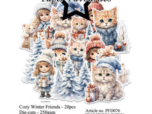 PFD076 Paper Favourites Die-Cuts, Cozy Winter Friends - Vinter Venner