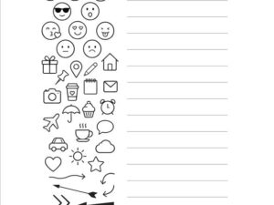 SBC229 Simple and Basic Clearstamp, Lines & Icons/Linjer og ikoner A6+ (Kopier)