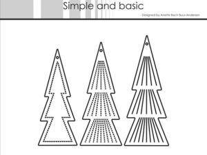 SBD717 Simple and Basic die, Christmas Tree Ornaments - Juletræs ornaments