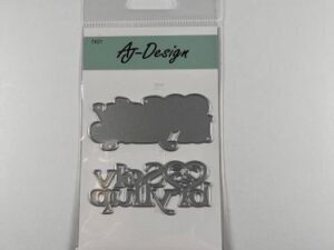 7421 AJ Design, Tekstdie m/skygge. Sølvbryllup